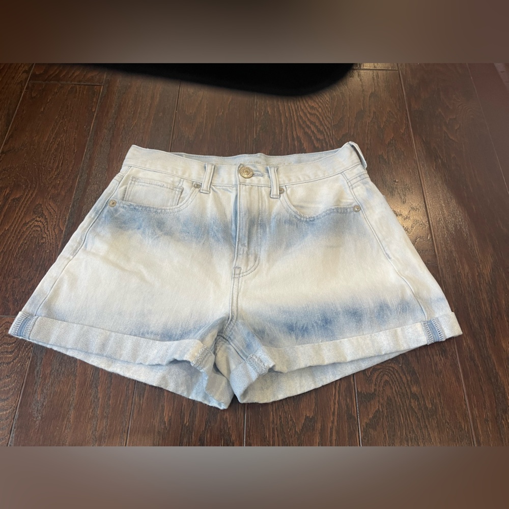 American Eagle Women Tie Dye Mom Jean Shorts Size 2 festival Y2K